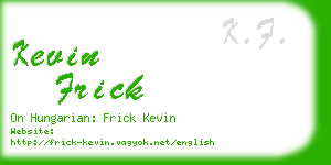 kevin frick business card